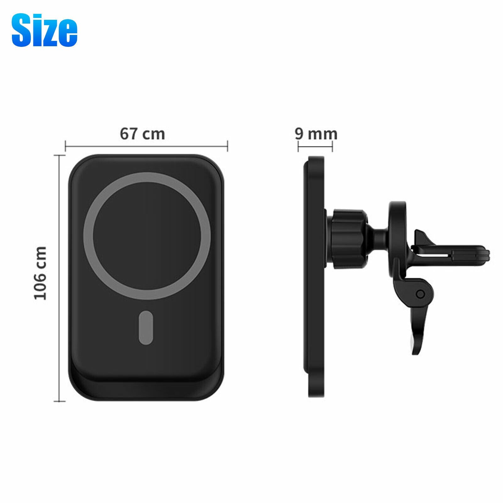 Magnetic Wireless Charger Car Mount Holder For iPhone 13 14 15 Pro Max MagSafe