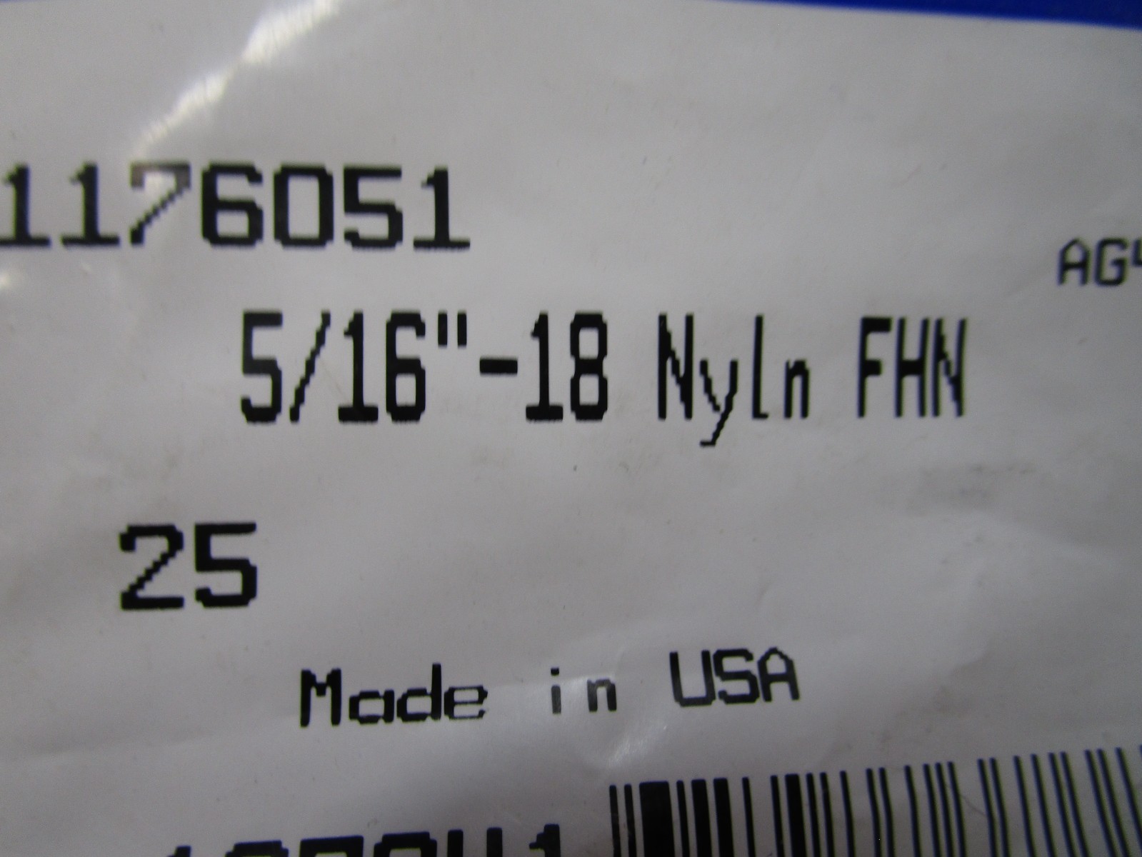 5/16"-18 Nylon Finished Hex Nut QTY 25