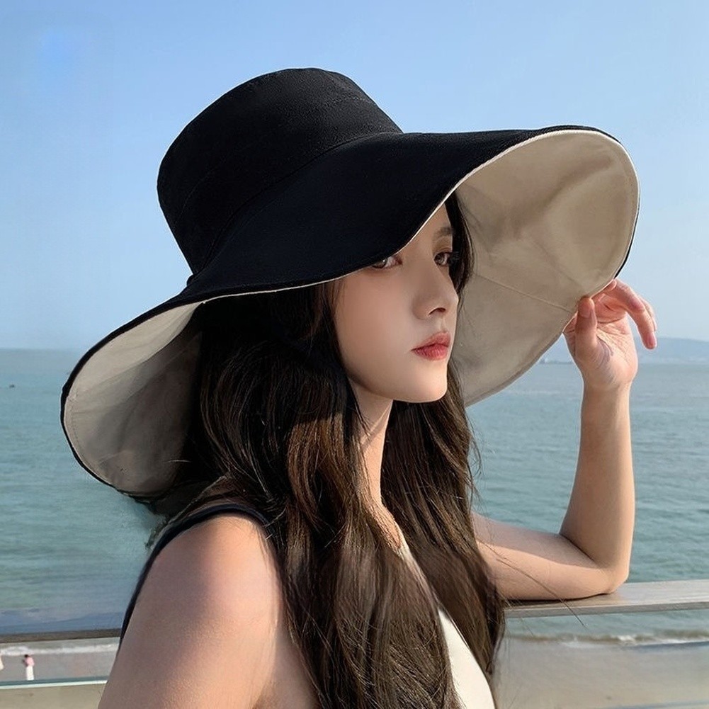 Foldable Reversible Fisherman Hat UPF50+ Sun Protection for Outdoor Use