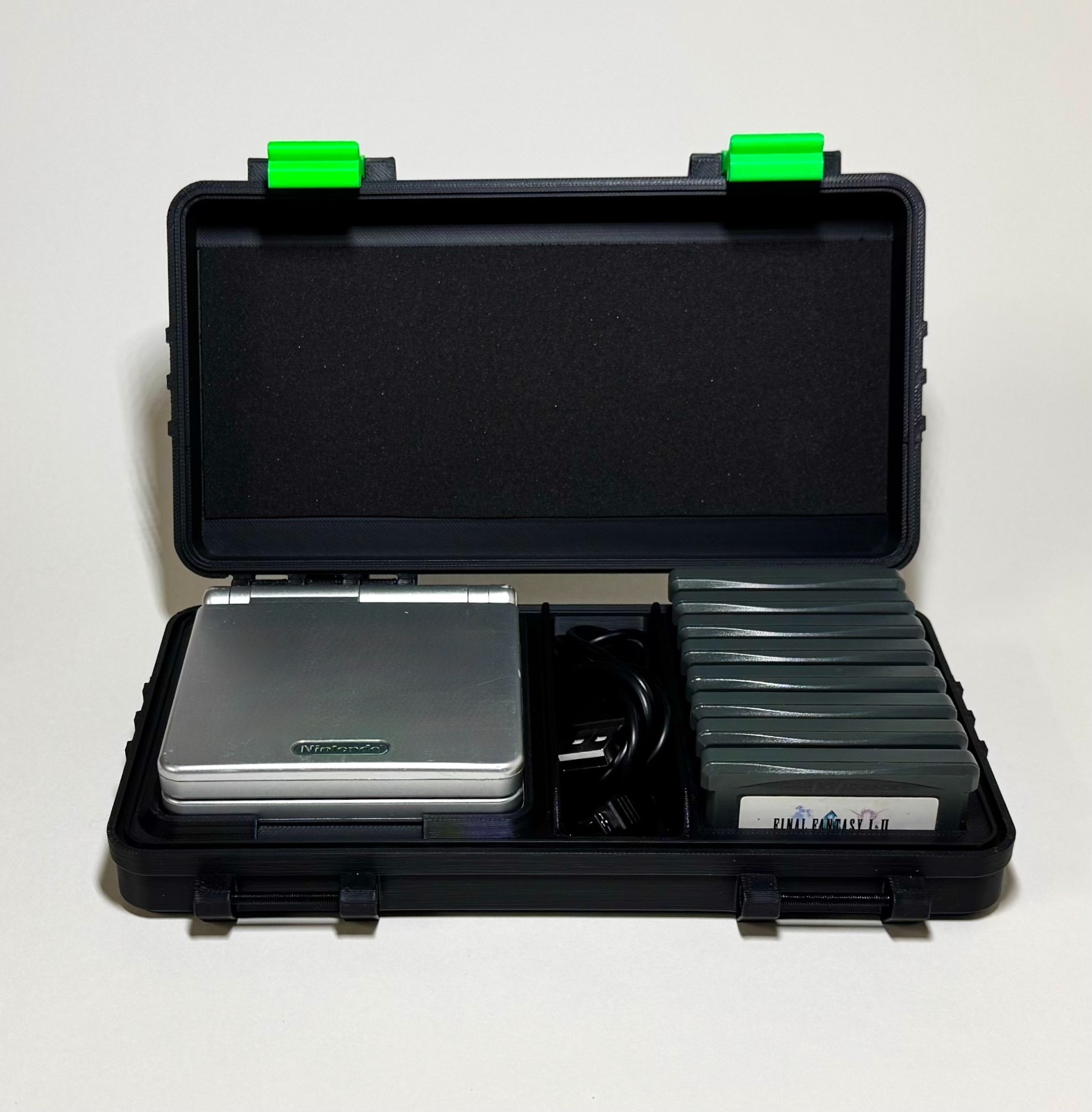 Protective Game Boy Advance SP Case: GBA Carrying Case w/ Accessory & Game Slots