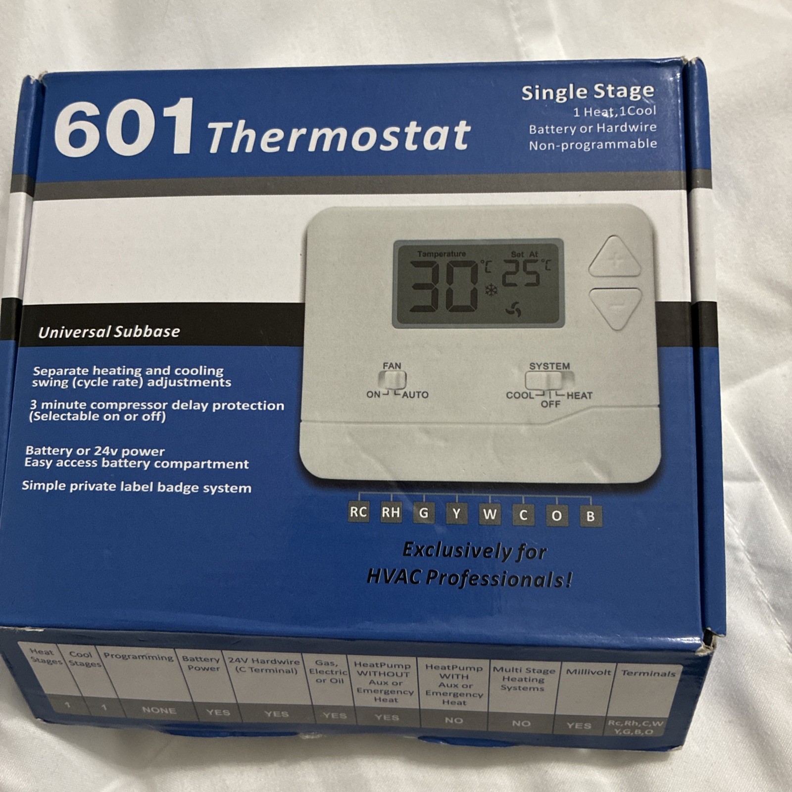NonProgrammable Thermostat for Home, Digital Energy-Saving Thermostat, New