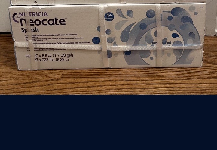Neocate Splash Unflavored Lot of 27 Cartons Nutricia Exp 05/04/26 FREE SHIPPING