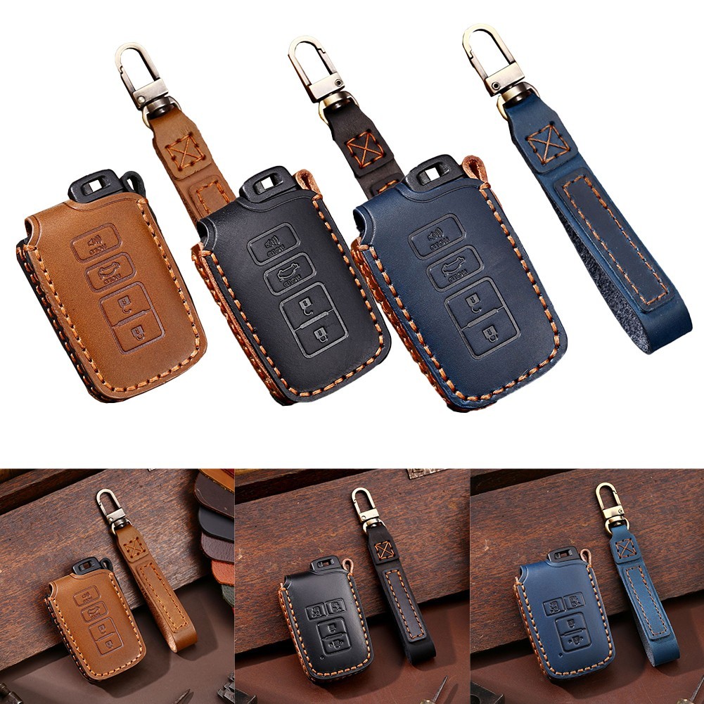 Diverse Compatibility Cowhide Leather Key Cover Case for Toyota Models