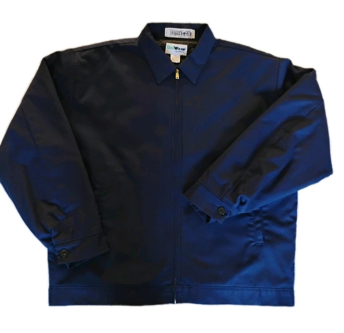 Uniwear by UniFirst 2XL-RG Navy Blue Unlined Mechanics Work Jacket Mens VG A
