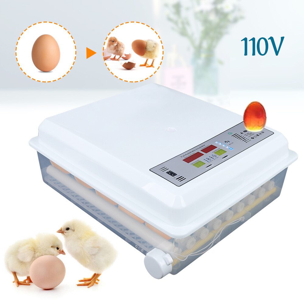 64 Eggs Incubator Digital Automatic Turning Hatcher Chicken Temperature Control