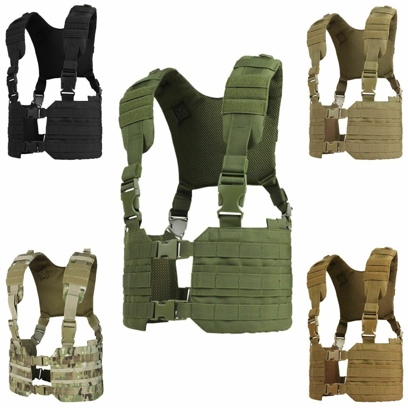 Condor MCR7 Tactical Modular MOLLE Panel H-Harness Range Harness Ronin Chest Rig