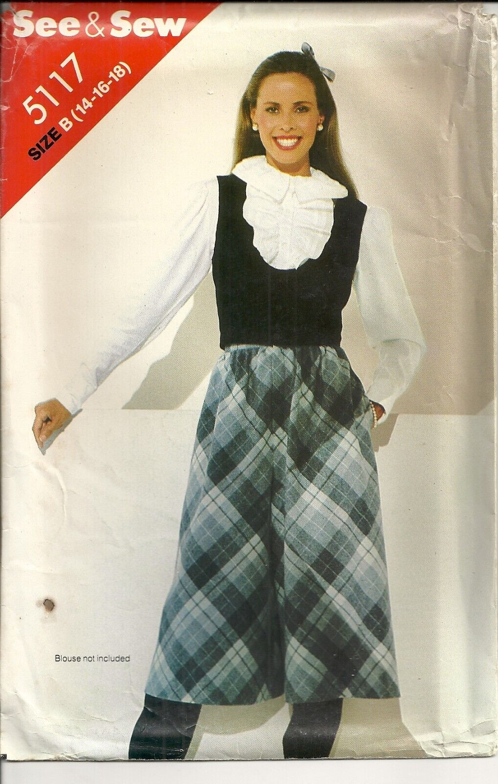 BUTTERICK See & Sew 5117 MISSES' SIZE 14-18 VEST & CULOTTE SEWING PATTERN VTG
