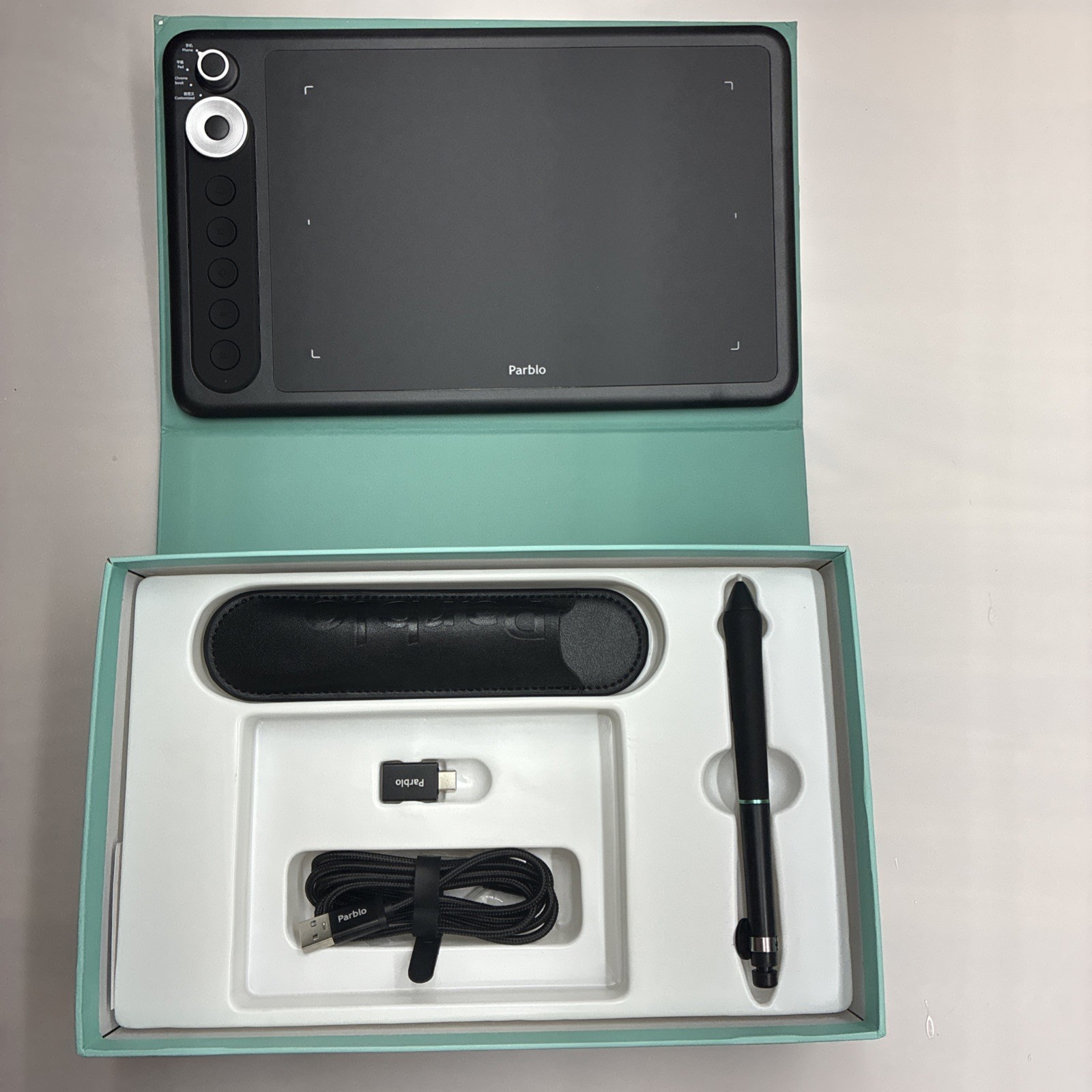 Parblo Intangbo X7 Wired Graphics Drawing Tablet 7.2x4.5 with S01 Stylus