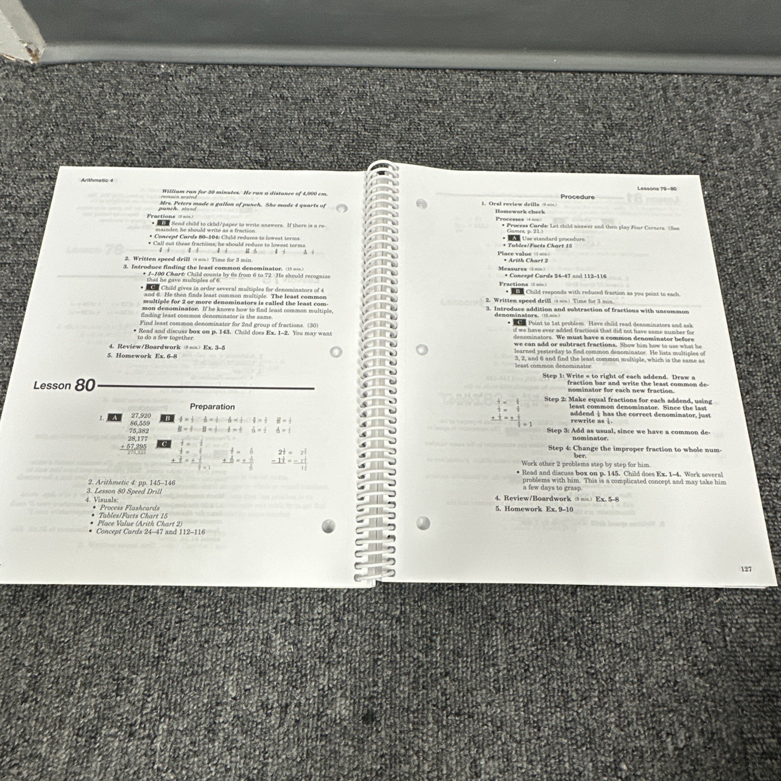 ABeka Homeschool Arithmetic 4 Curriculum / Lesson Plans 4th edition + Work Text