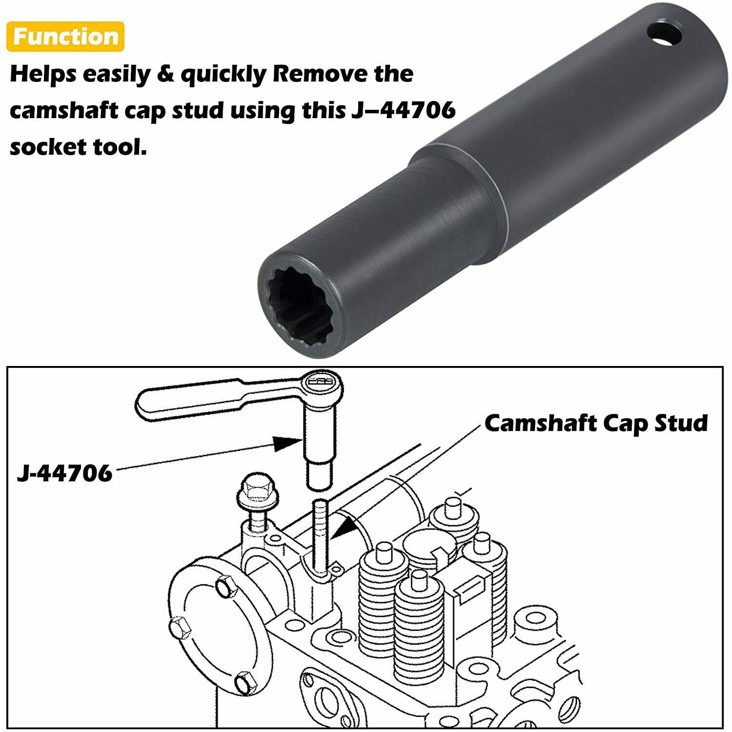 for Detroit Diesel 60 Series Valve Tool Set, Injector Cam Gear Retaining Socket