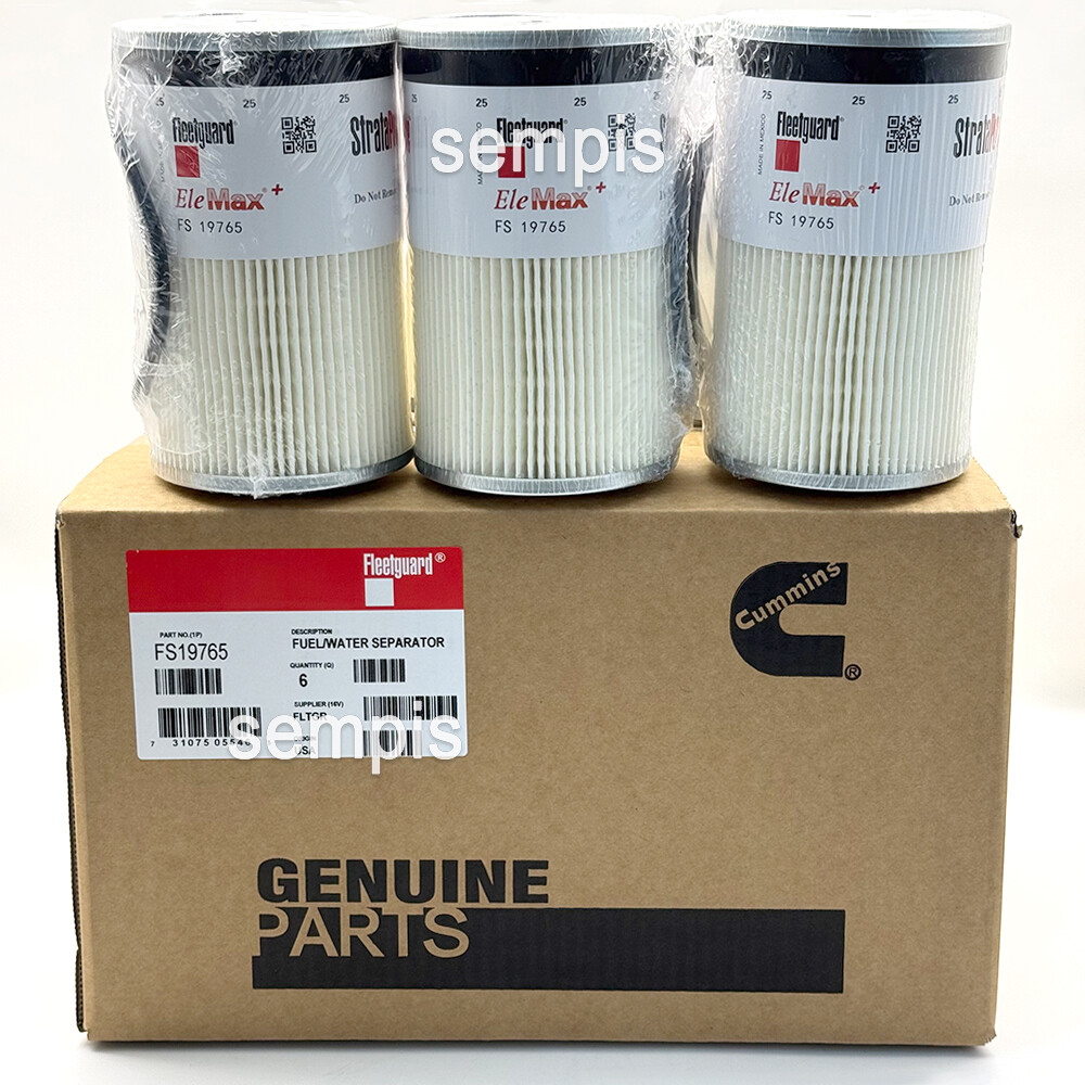 6PCS FS19765 Fleetguard Fuel/Water Separator Fits Cummins NEW
