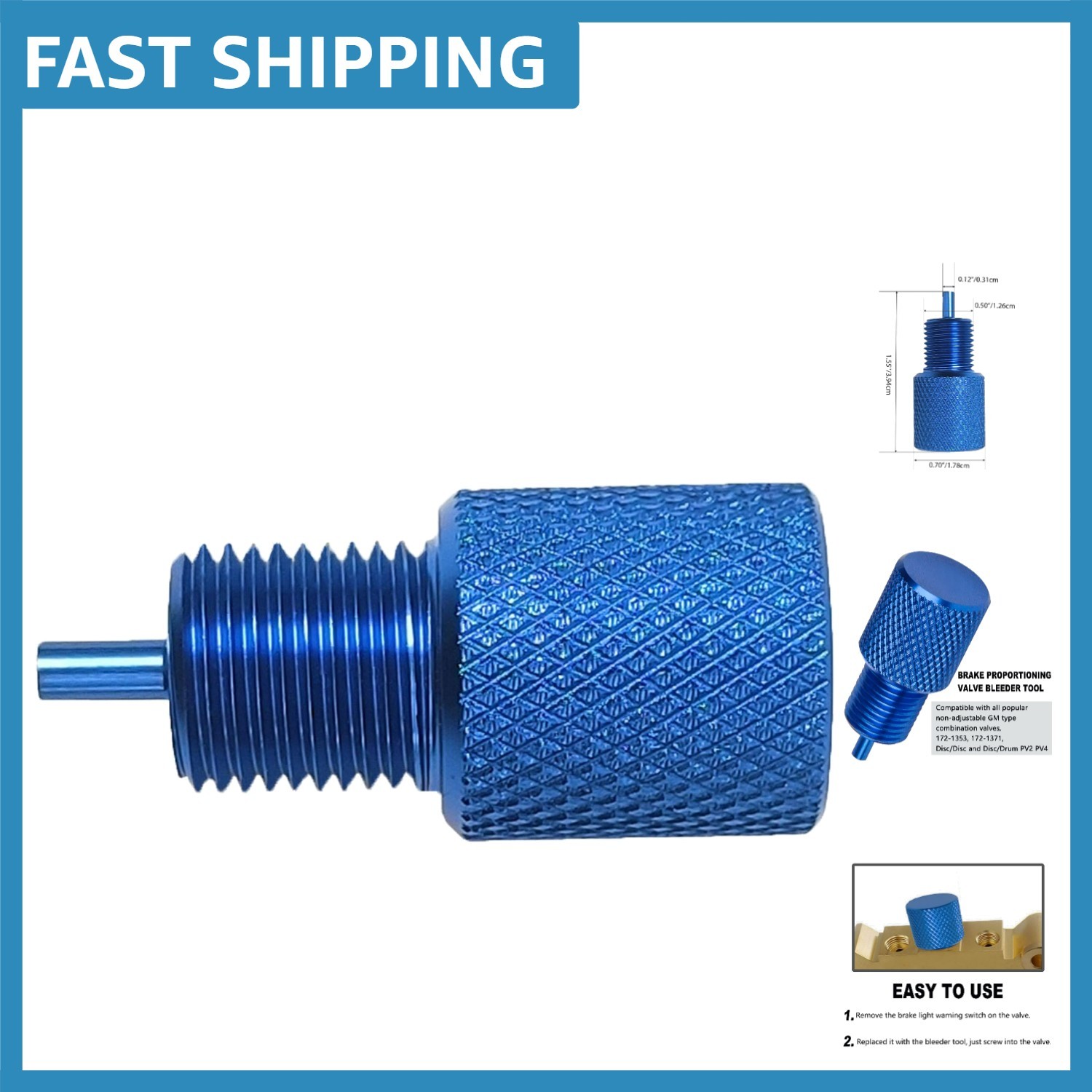 Durable Blue Brake Bleeder Tool for GM Combination Valves – Quick Installation