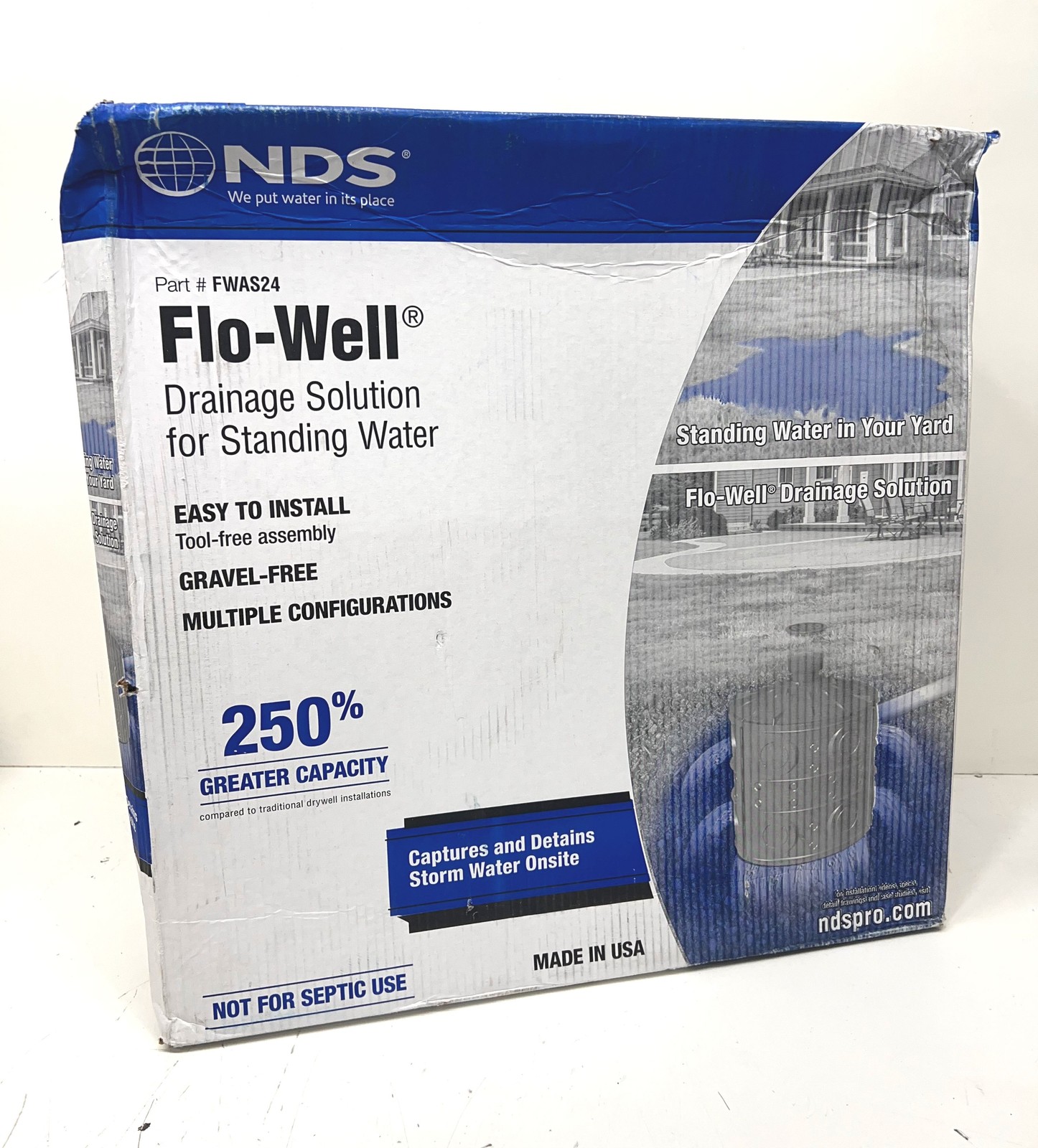 NDS 24 in. X 24 in. X 29 in. 50 GAL Plastic Flo-Well System Catch Basin Kit