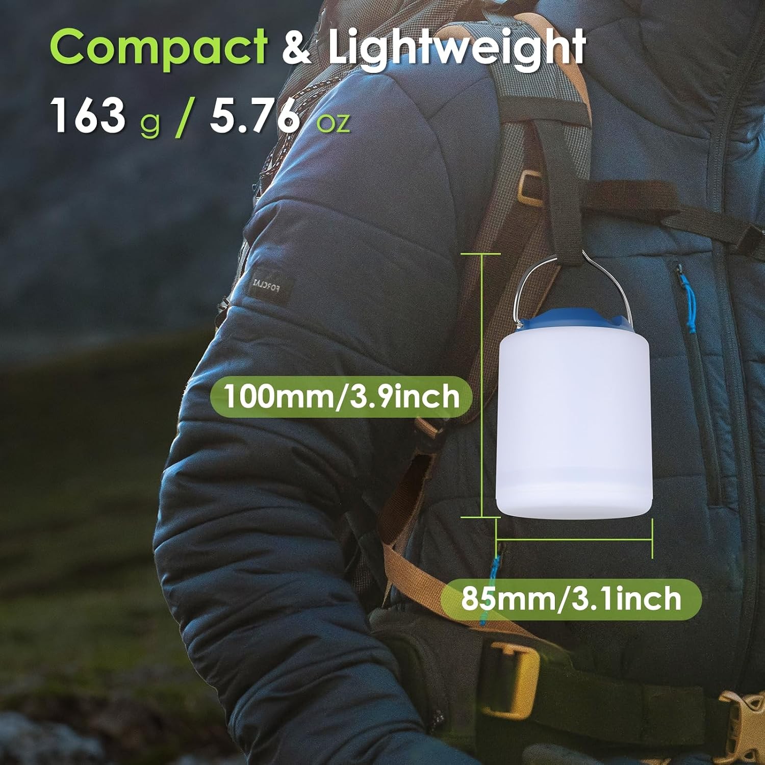 LED Camping Lantern, Rechargeable Camping Light, 4 Modes Outdoor Flashlights