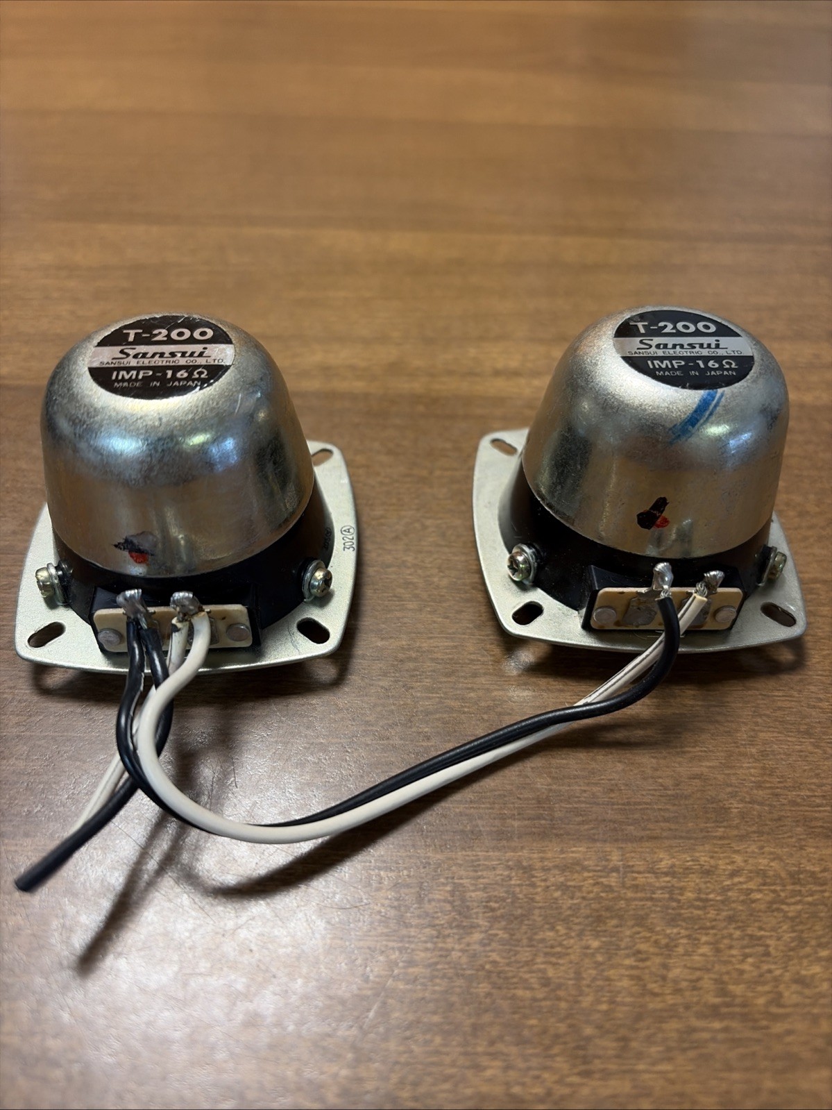 Vintage Pair Sansui T-200 Tweeters Speaker Cabinet FREE SHIPPING