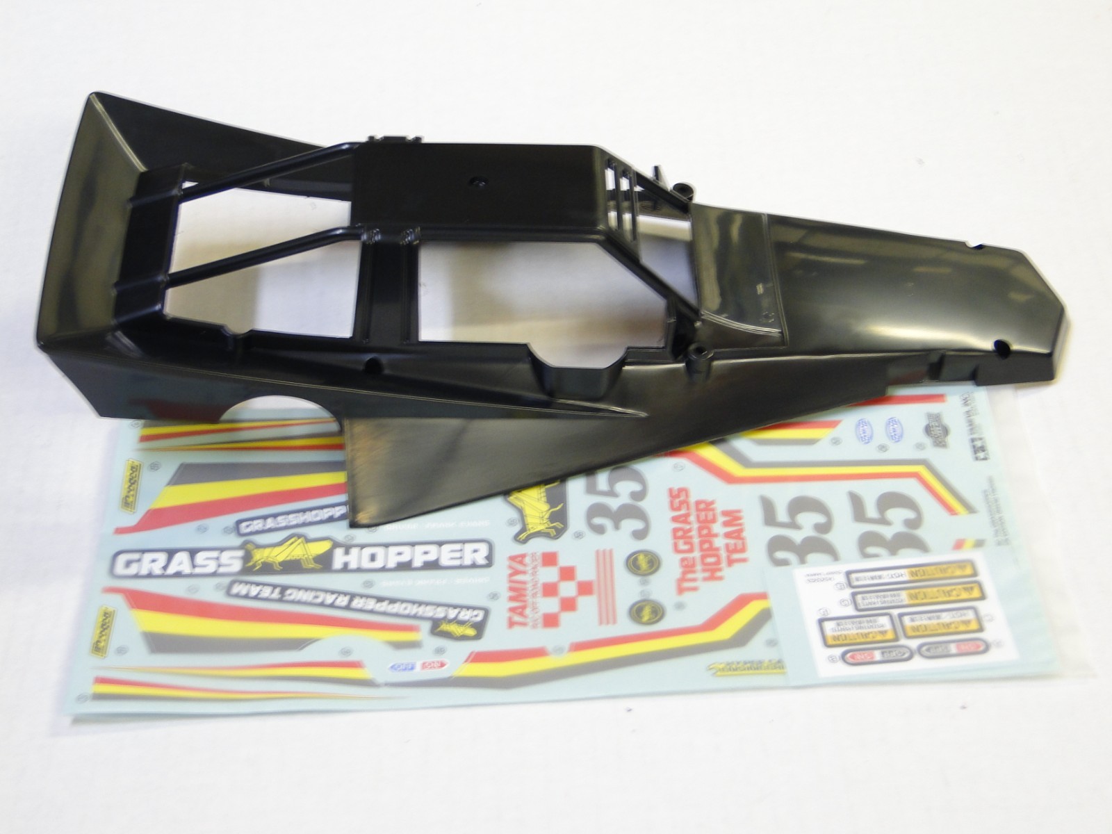 NEW TAMIYA GRASSHOPPER Body & Decals BLACK Edition TGK
