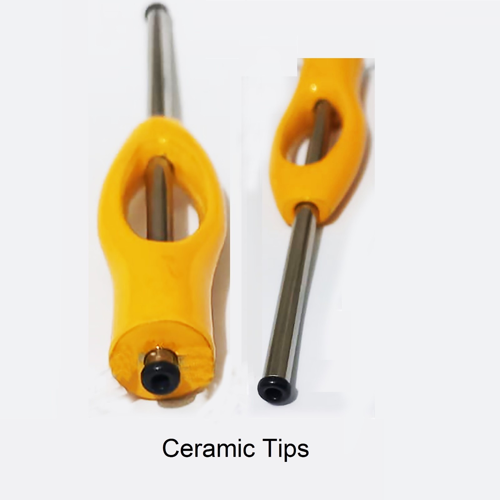 Fly Tying Tool Ceramic Tipped Blacked ERGO Yellow Bobbin Holder