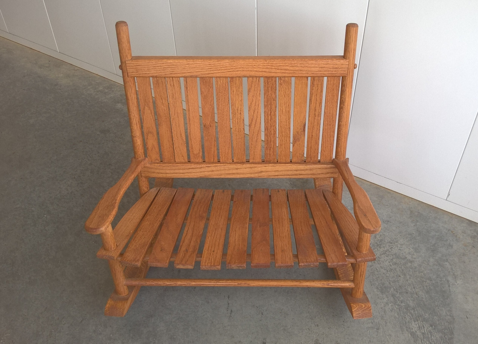 Amish Style Child's Or Doll Bench Loveseat Rocker Handmade Sturdy Solid Oak Wood