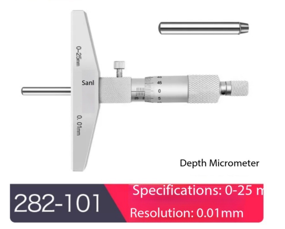 High-Precision Vernier Depth Micrometer Screw Micrometer Vernier Depth Gauge