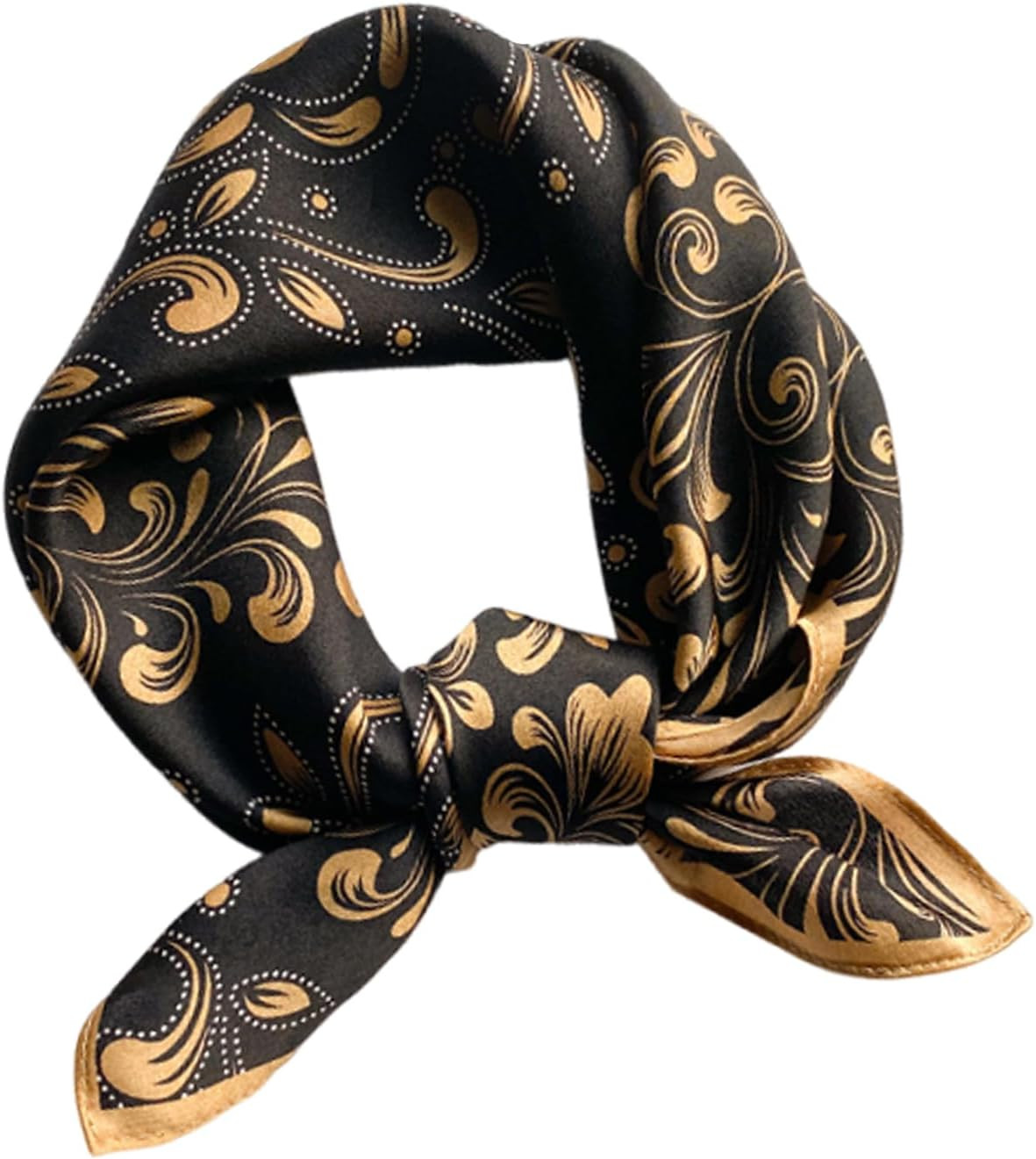 100% Real Mulberry Silk Women Small Square Neck Scarfs 21" Lightweight Headscarf