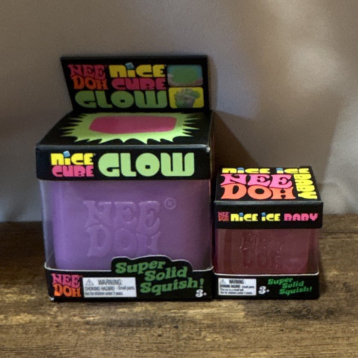 Purple and pink needohs nice ice, baby pink glow in the dark nice cube normal s￼