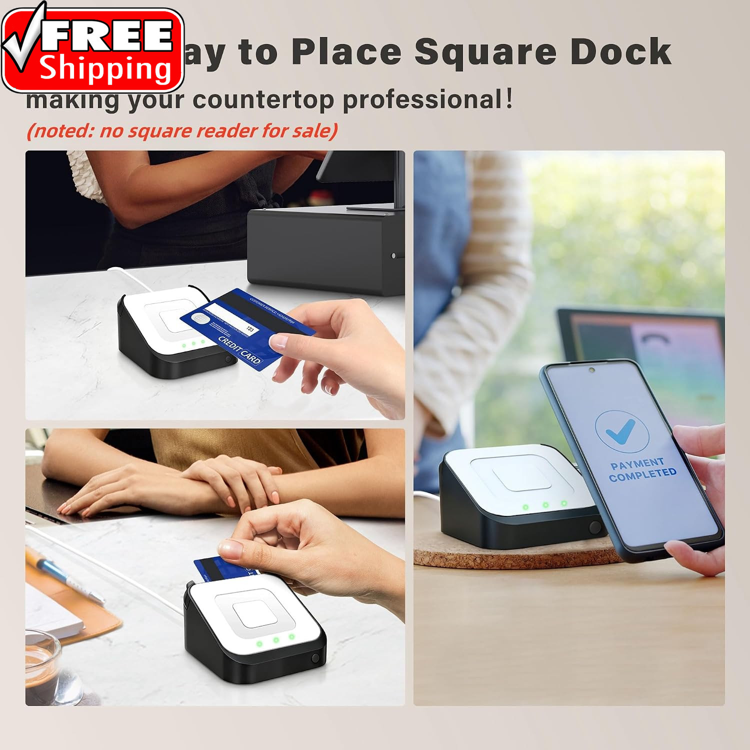 Square Dock for Square Reader 2Nd Generation, Holder Stand for Square Card Reade
