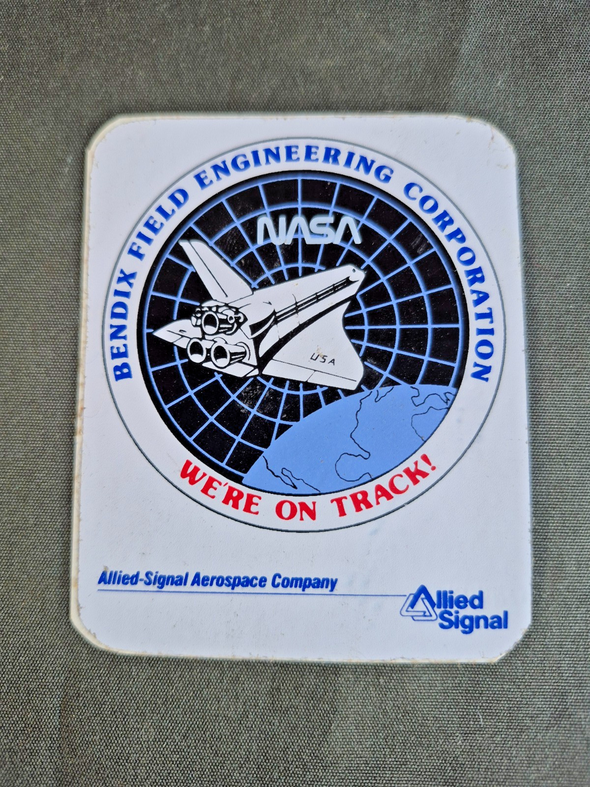 1980s NASA Bendix Field Engineering Corp / Allied Signal Space Shuttle Sticker 2