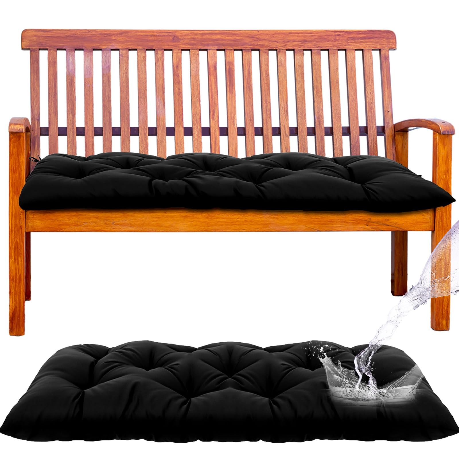 Outdoor Bench Cushion Waterproof Bench Cushion for Outdoor Furniture Soft Thi...