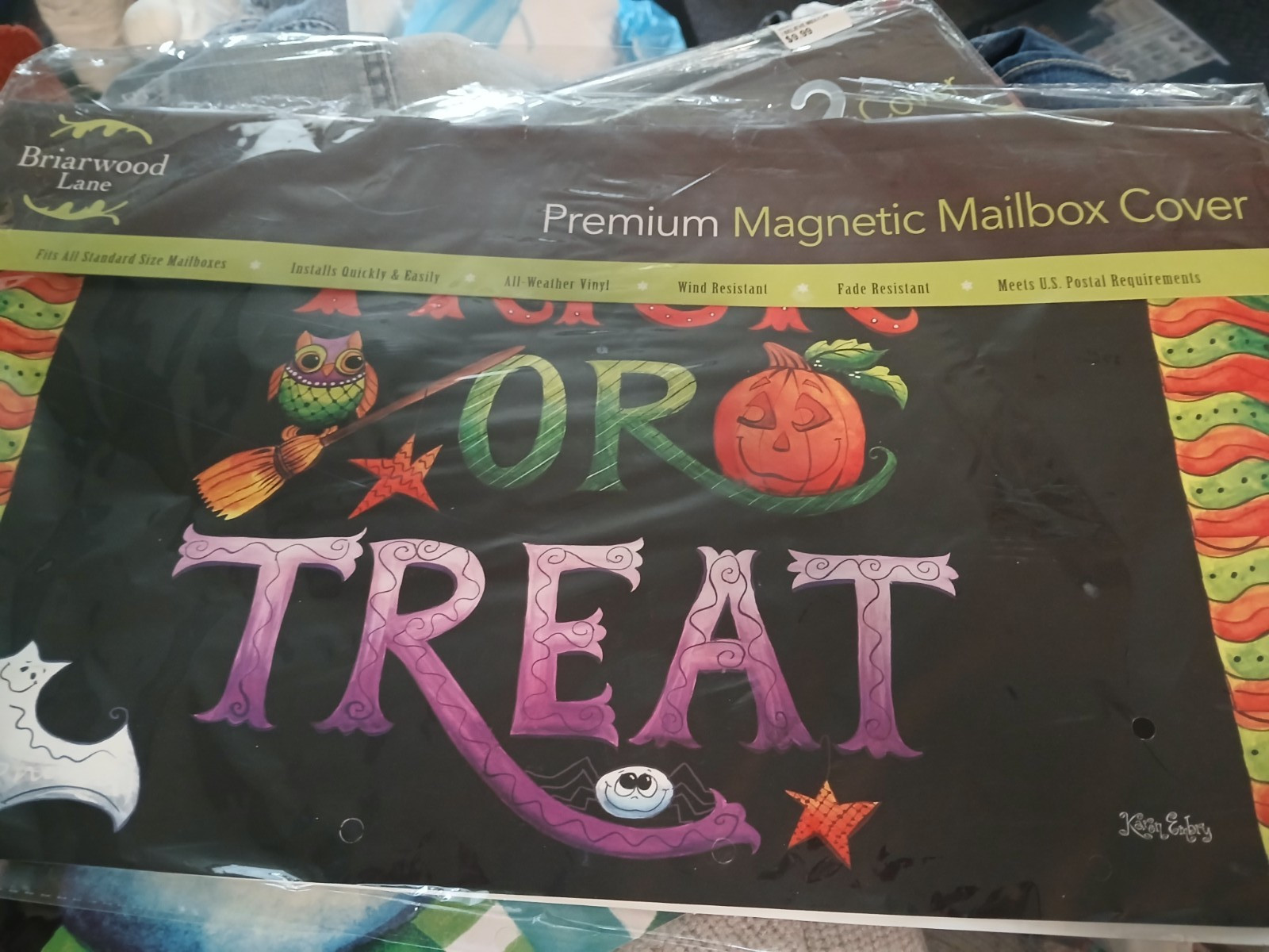 PREMIUM MAGNETIC MAILBOX COVER BRIARWOOD HALLOWEEN THEMED ALL WEATHER NEW SEALED