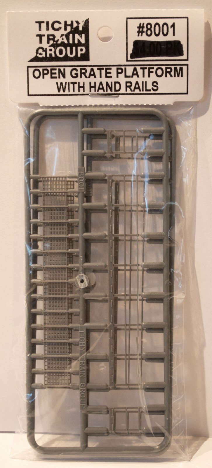 Tichy Train Group HO #8001 Open-Great Platforms with Handrails pkg(2) -- Each: 3