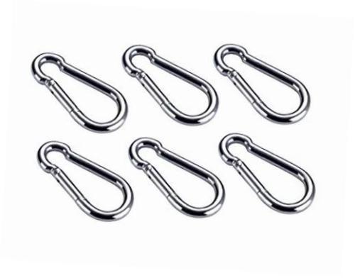 3 inch T316 stainless steel spring snap hook carabiner, set of 100