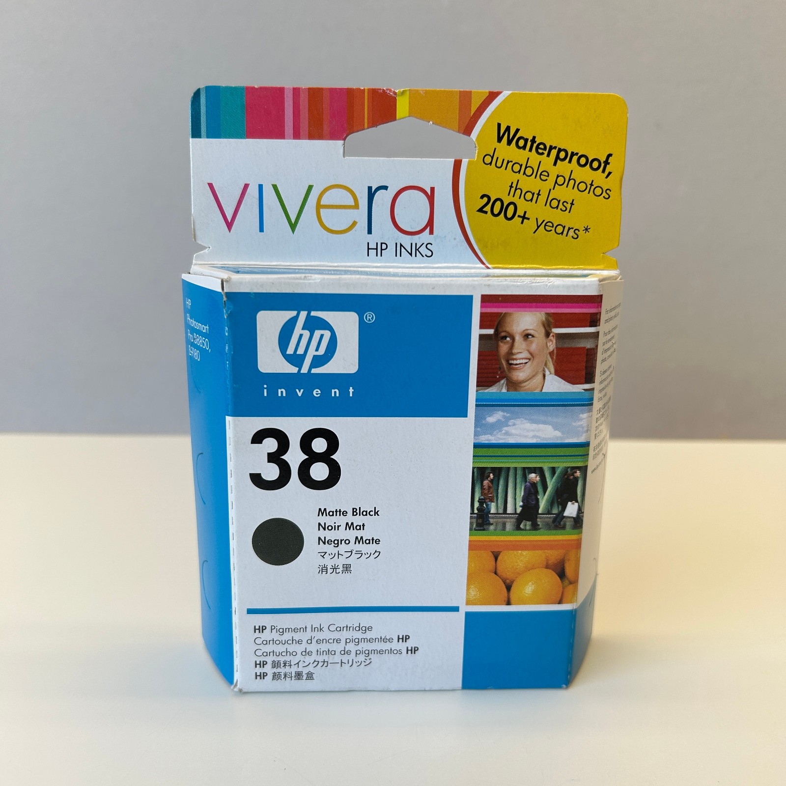 Official OEM Genuine HP Vivera 38 Ink Cartridge Black Photosmart B8850 B9180 NEW