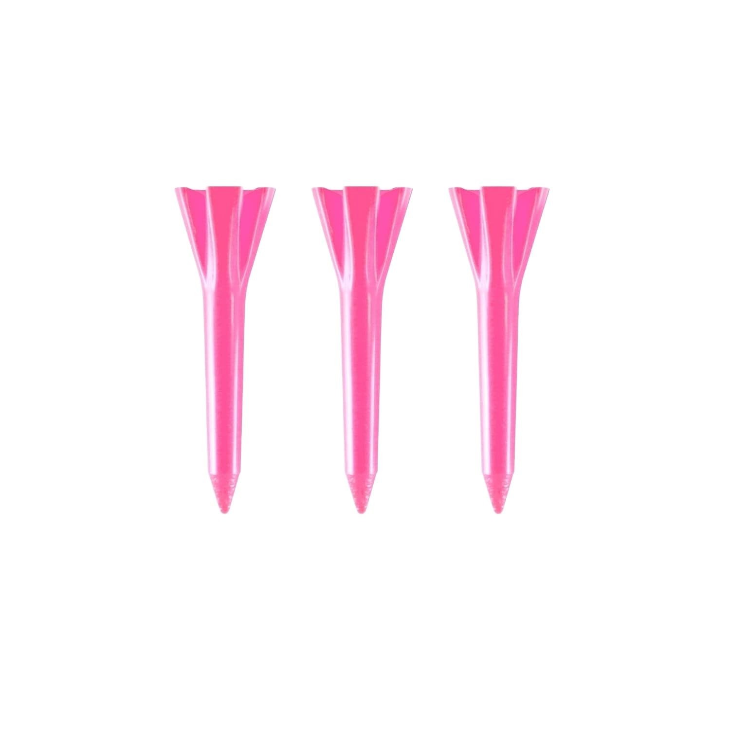 Izzo Plastic Golf Tees (100 Pack) 1.5 Inches Neon Pink