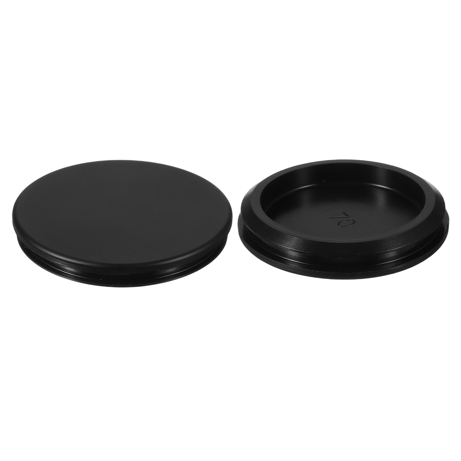 Rubber Silicone Hole Plugs for 70 mm Round Holes 70 mm & 2 Pack & Black