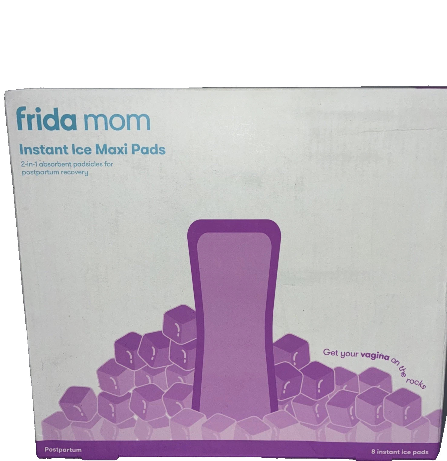 Frida Mom 2-in-1 Postpartum Pads, Absorbent Perineal Ice Maxi Pads, Instant Cold