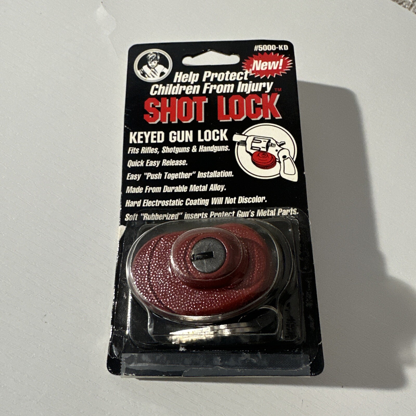 Shot Lock heavy duty metal keyed Gun Lock System #5000-Kd New Old Stock
