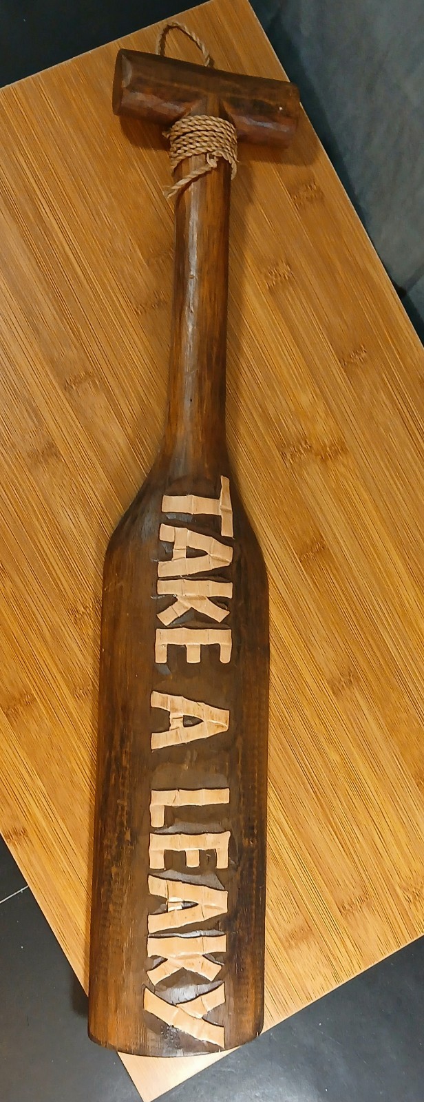 Vintage Hand Carved Tiki Bar Oar/Paddle Decor 24.25"L x 4.25"W Rare Decorative