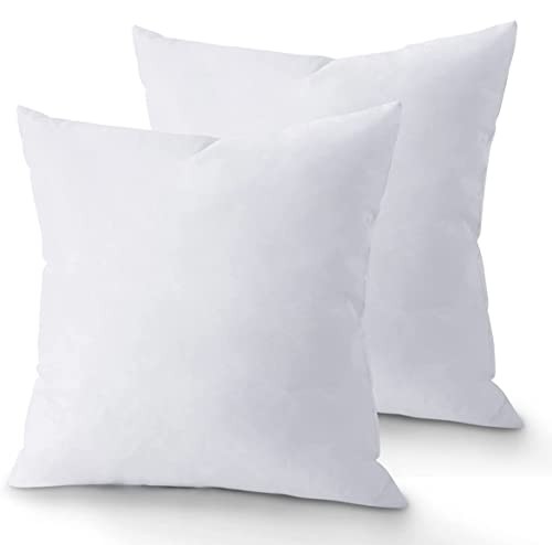 18 x 18 Throw Pillow Insert - Pack of 2 White, Down 18x18 Inch (Pack of 2)