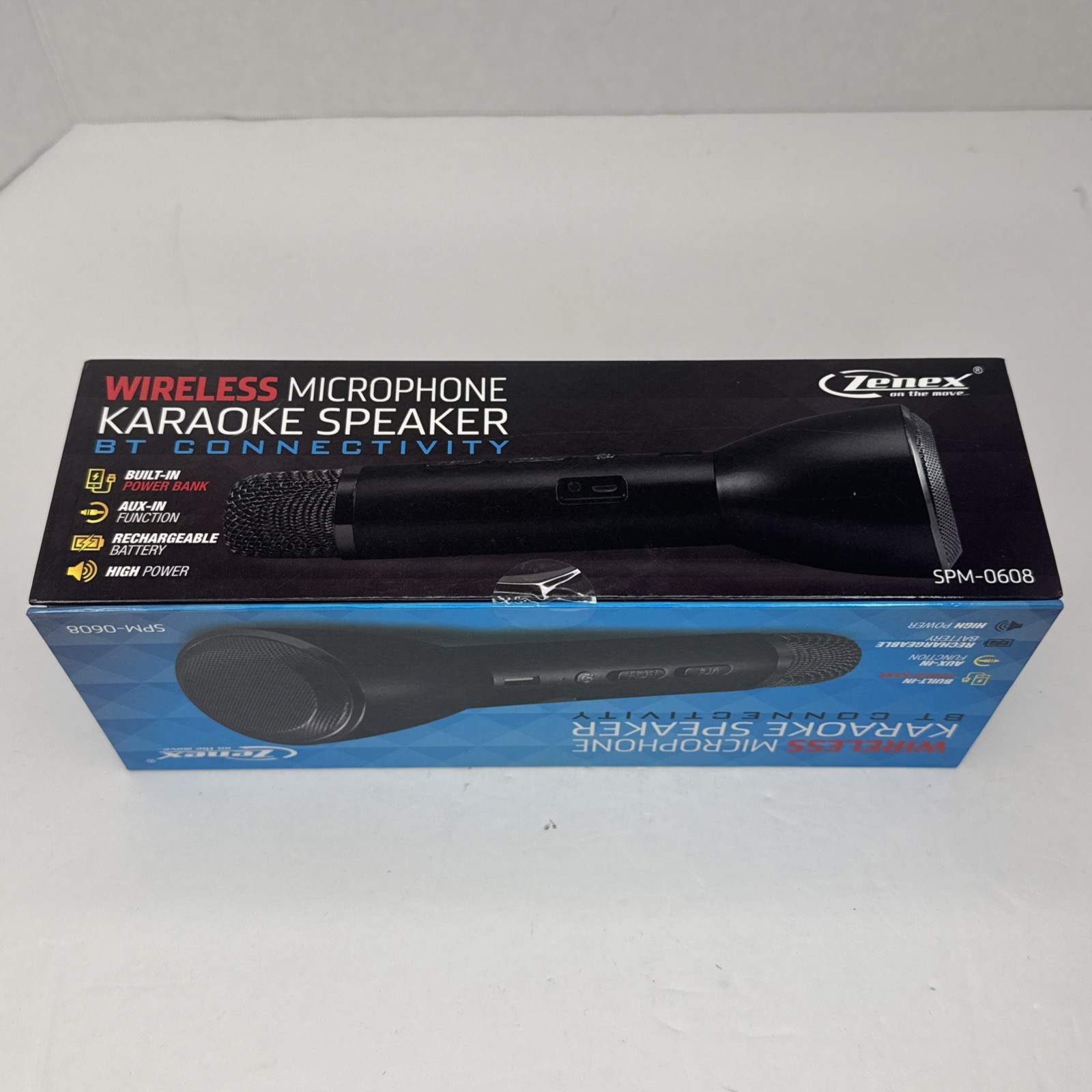 Bluetooth Wireless Karaoke Microphone and Speaker Zenex Son-0608 New In Box