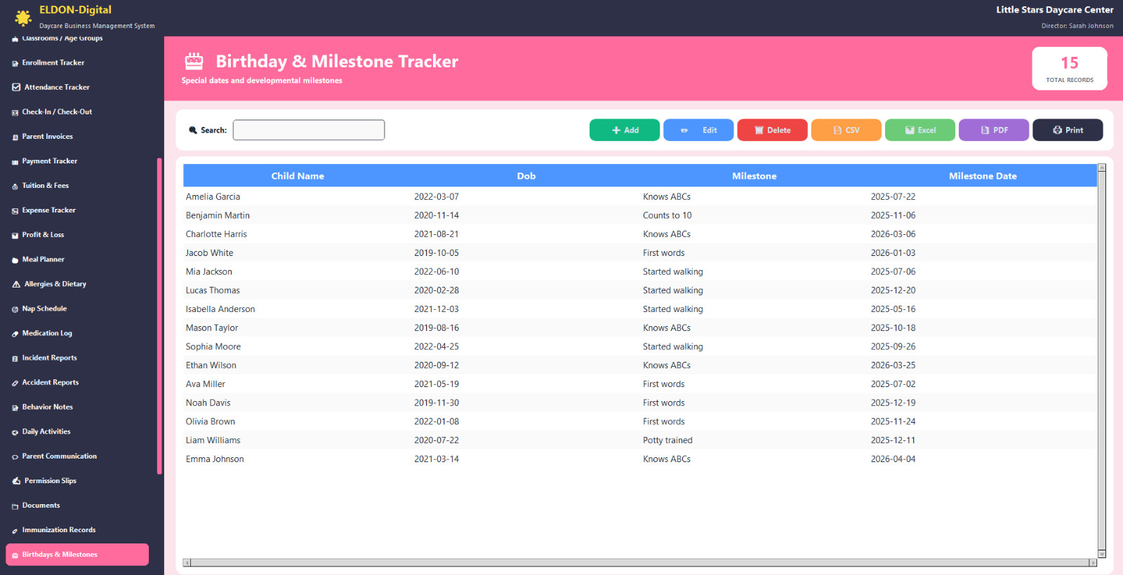 Daycare Management Software USB 💻 36 Modules Childcare Preschool Windows Mac