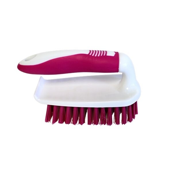 2 Pack Multi Purpose Plastic and Nylon Bristle Household Cleaning Brushes