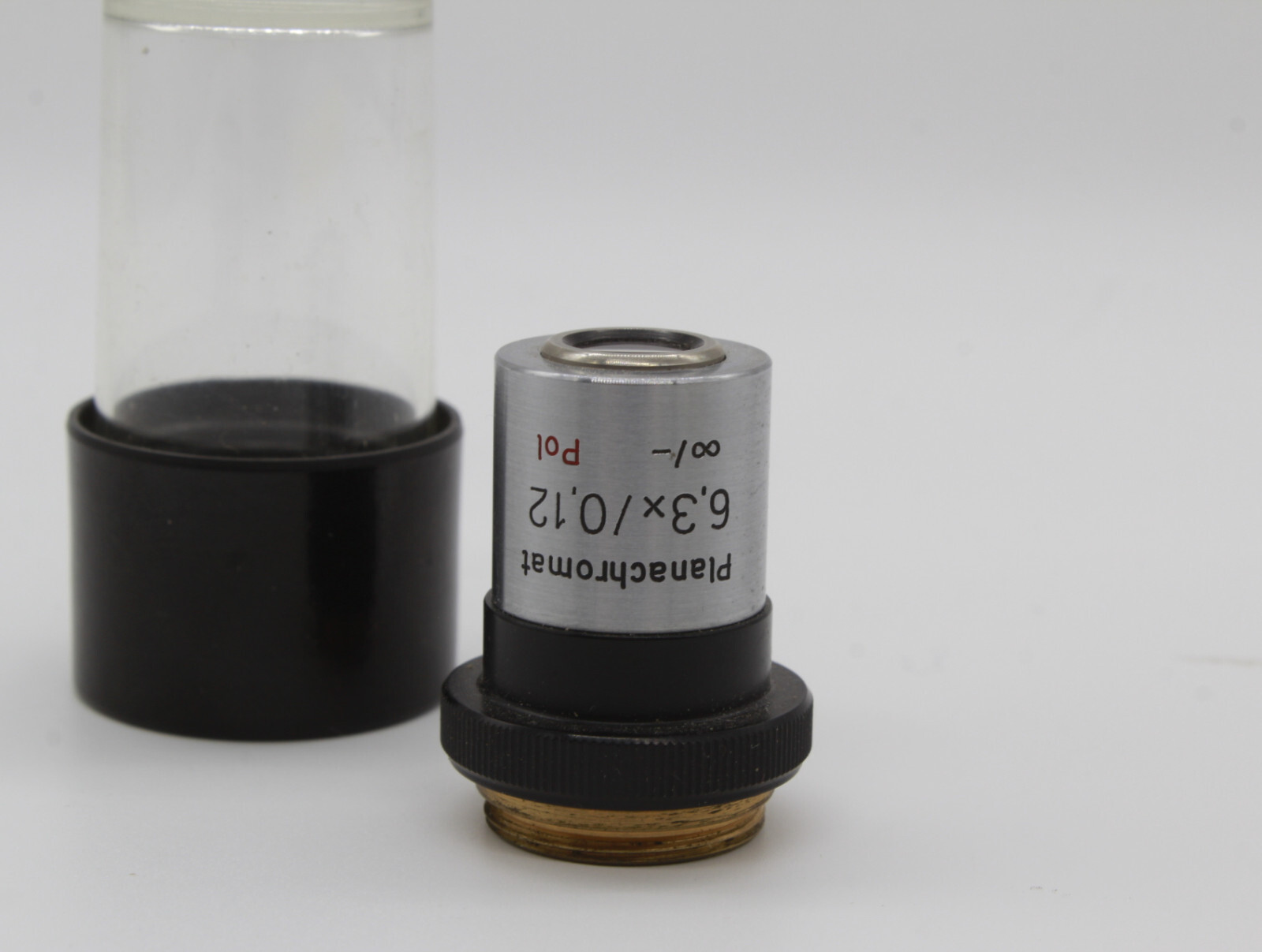 Zeiss Microscope Objective Planachromat 6.3x / 0.12 POL #Ob51