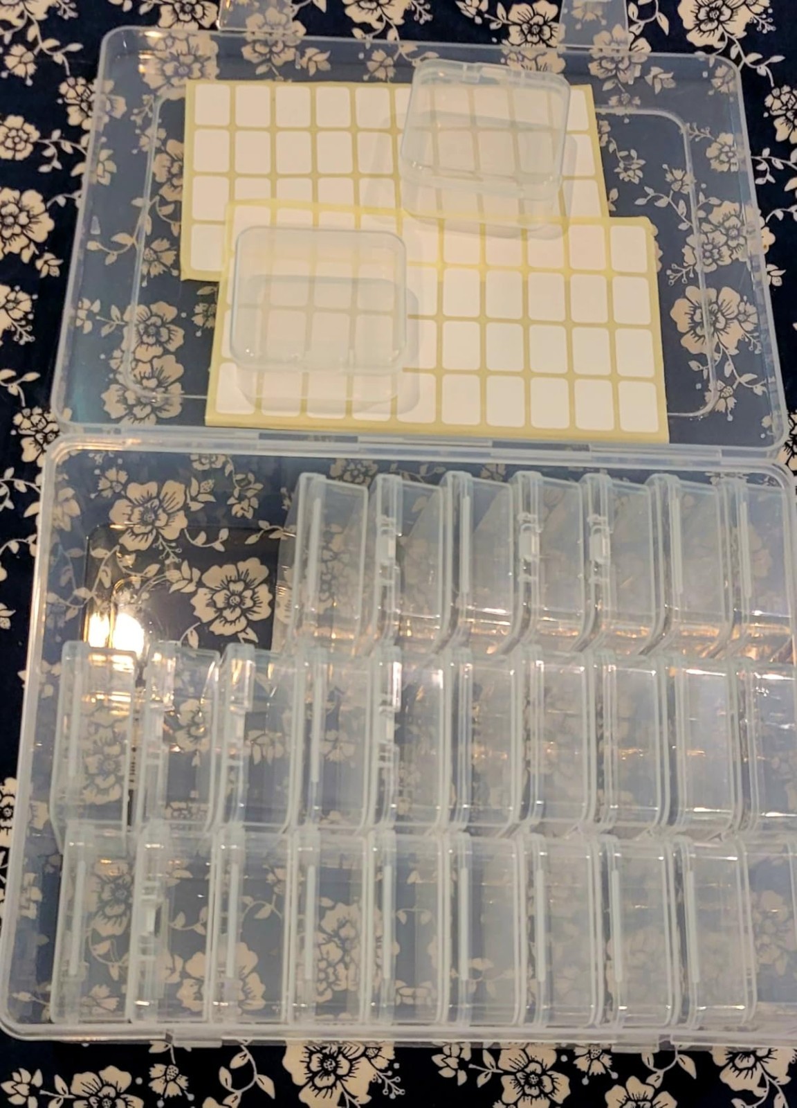 Bead Organizer Box, 31 Pcs Clear Plastic Storage 8.8" x 6.7" x 2.4"