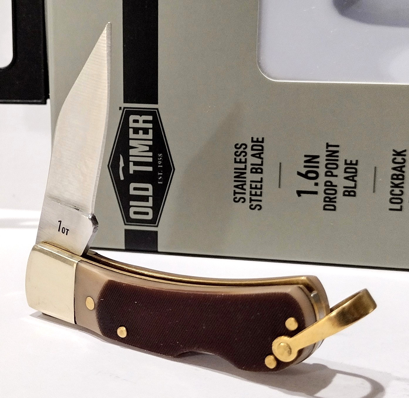Schrade Old Timer Mini Drop Point Blade Lockback Folding Pocket Knife New 1OT