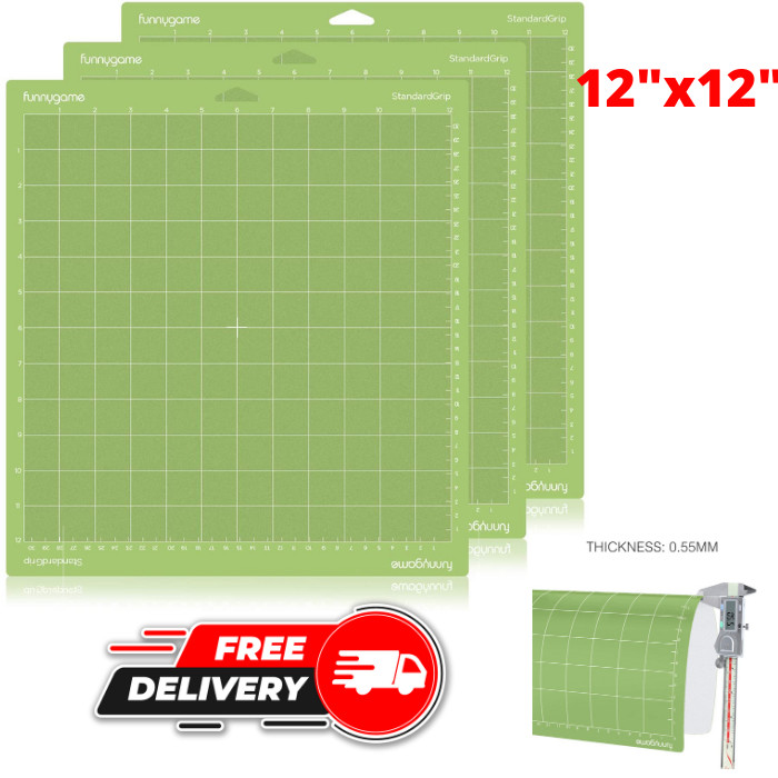 3 Pack 12"x12" Standard Grip Cutting Mat for Cricut Maker/Explore Air 2/Air/One