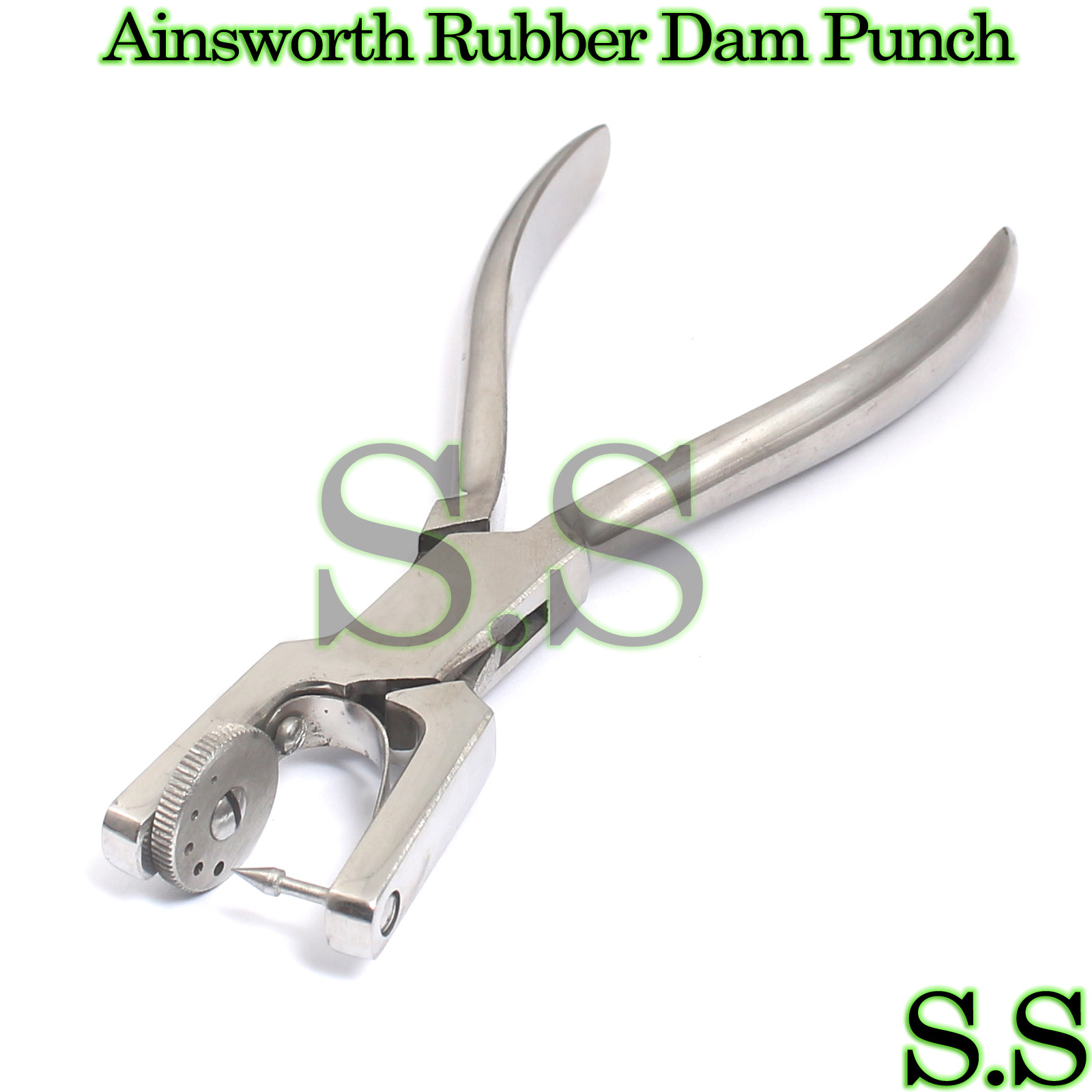 Ainsworth Rubber Dam Punch Rotatory 5 Hole Dental Endodontic Clamp Plier German