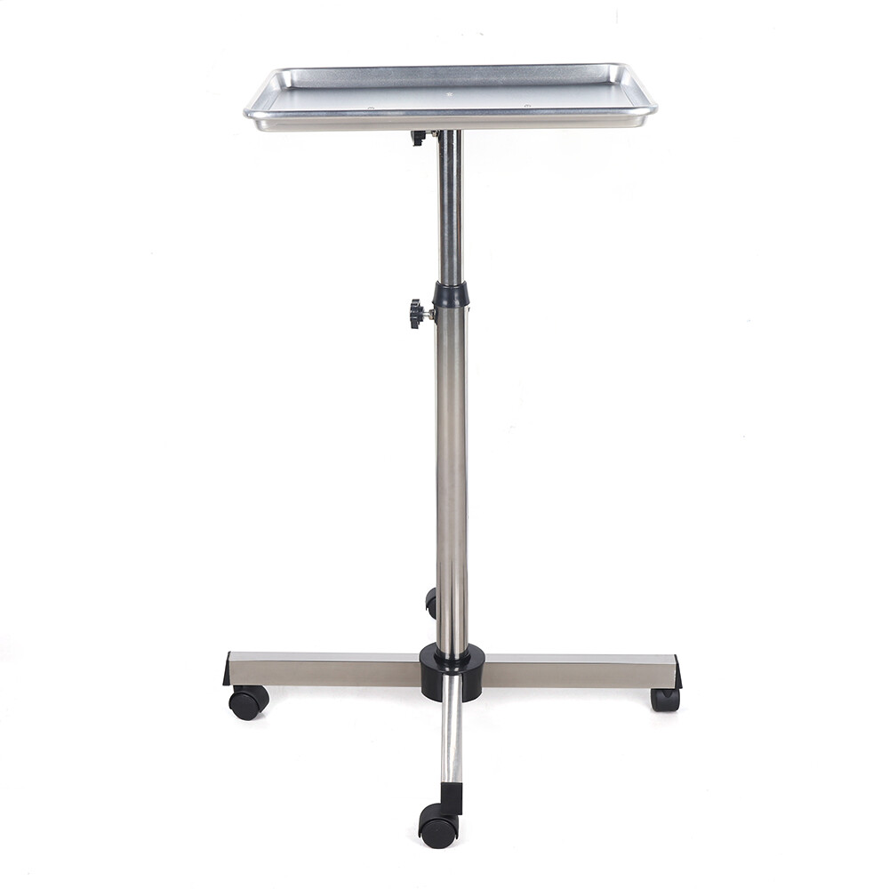 Stand Medical Trolley Mobile Rolling Cart Aluminium Alloy Tray for Salon Tattoo