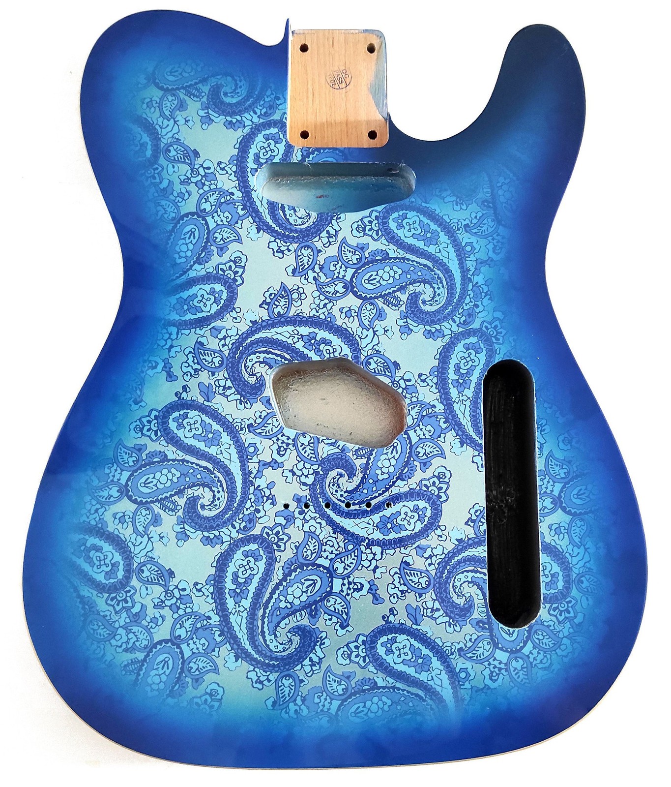 3-piece Alder Telecaster body, Blue Paisley Double binding