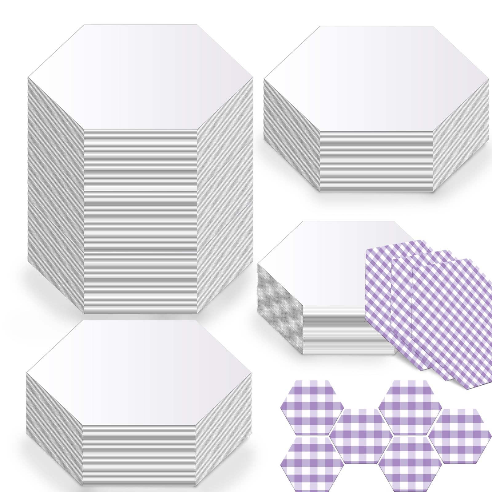 Hexagon Paper Piecing Quilting Templates 1 Inch 600 PCS Sewing Crafts