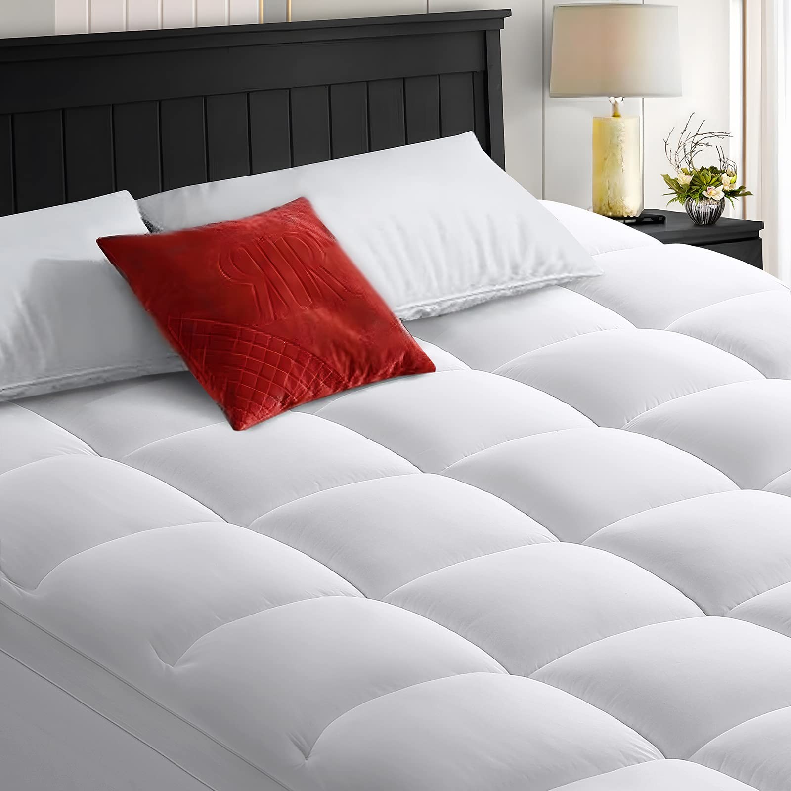 COHOME Twin Size Mattress Topper Extra Thick Cooling Twin, White - Classic
